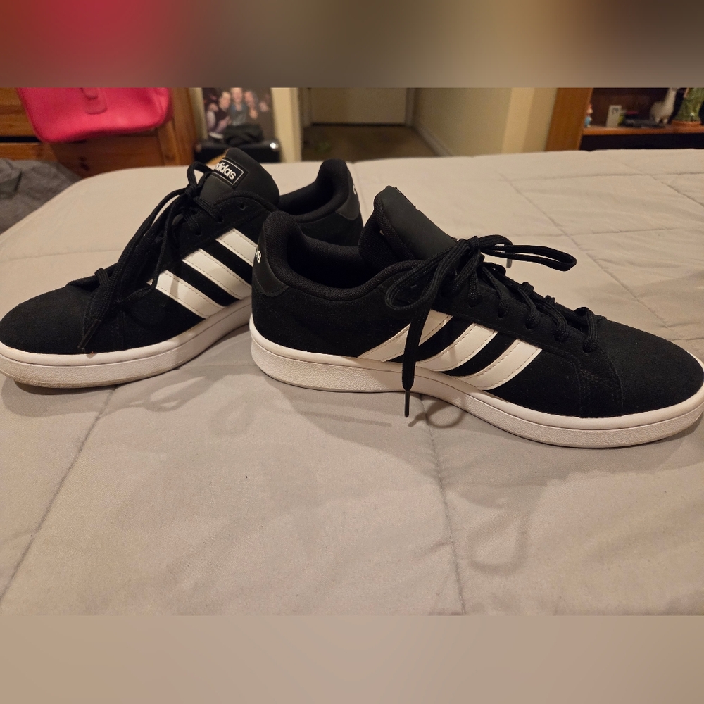 ADIDAS - GRAND COURT - BLK/WHT - (ART F36414 10/19) - GENTLY PRE-LOVED / VINTAGE - Picture 3 of 11